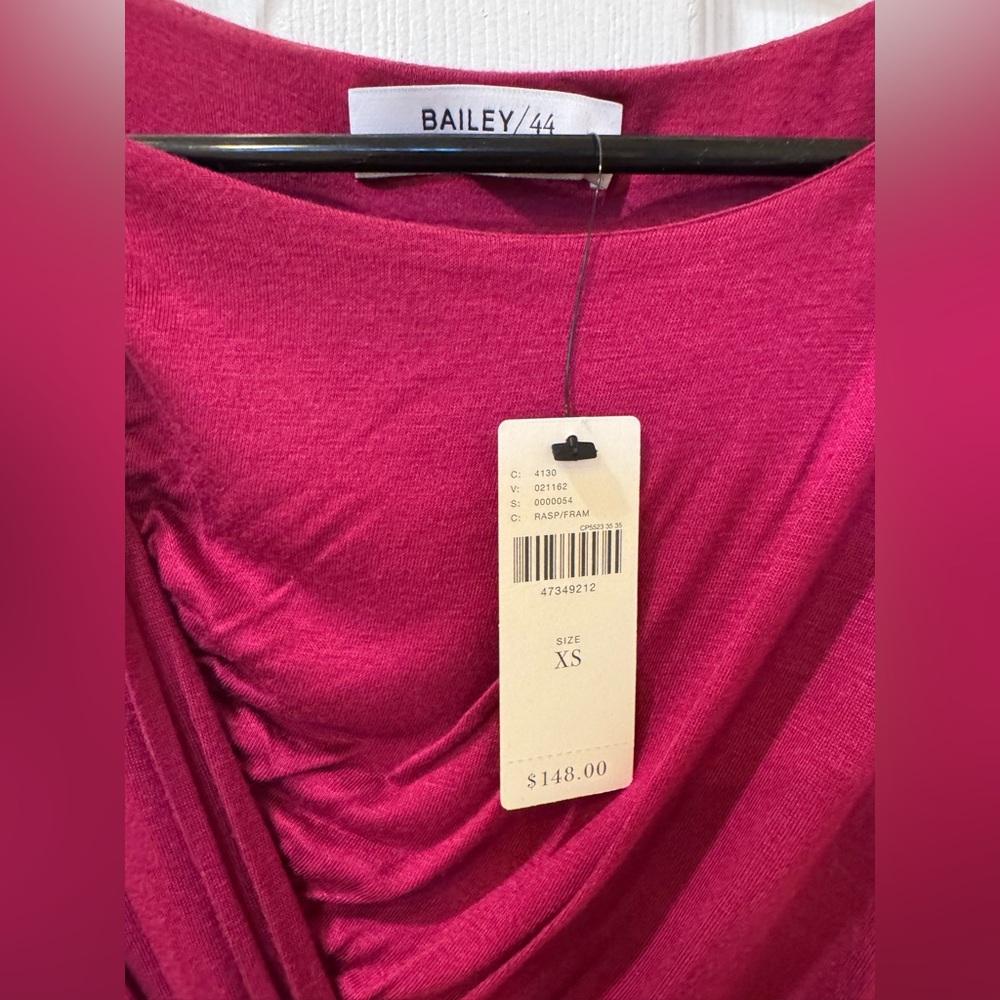 NWT Raspberry Drape Front Mini Dress - Picture 3 of 3